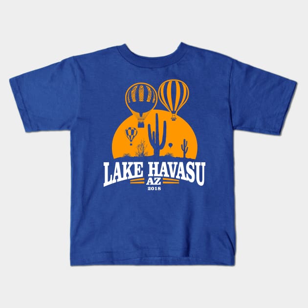 Lake Havasu Arizona Hot Air Balloon Festival 2018 Kids T-Shirt by Styleuniversal